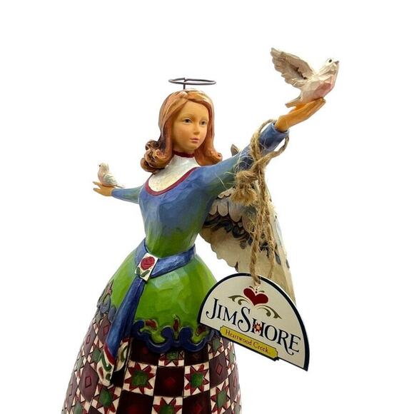 Jim Shore Angel with Two Doves Peace and Goodwill To All Figurine 4007933 2007 - Picture 12 of 16